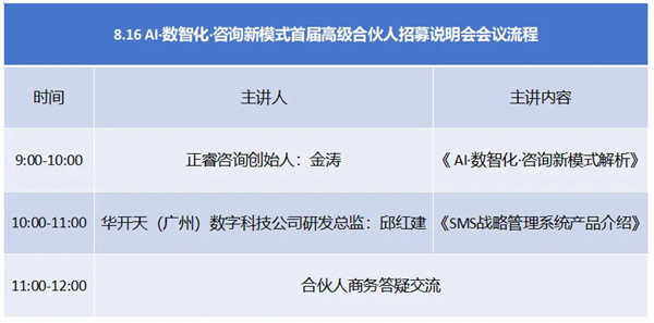 AI·數(shù)智化·咨詢新模式首屆高級(jí)合伙人招募說(shuō)明會(huì)震撼來(lái)襲！